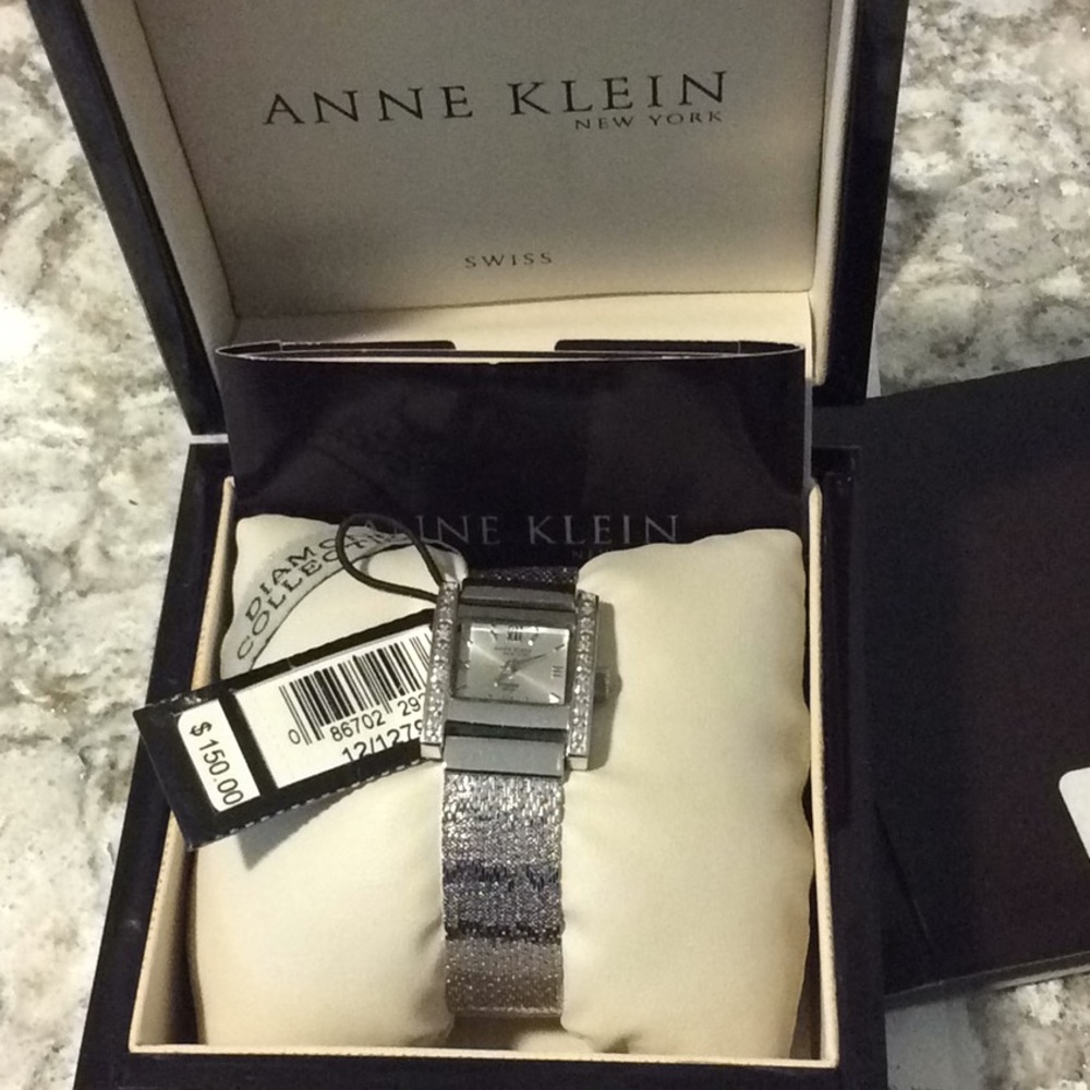 Anne Klein diamond collection multi strand watch